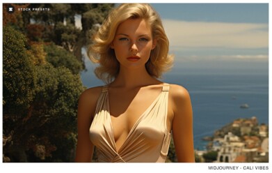 Glamorous girl in the Hollywood Hills