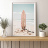 Pink Surfboard Ocean Printable Boho Wall Art